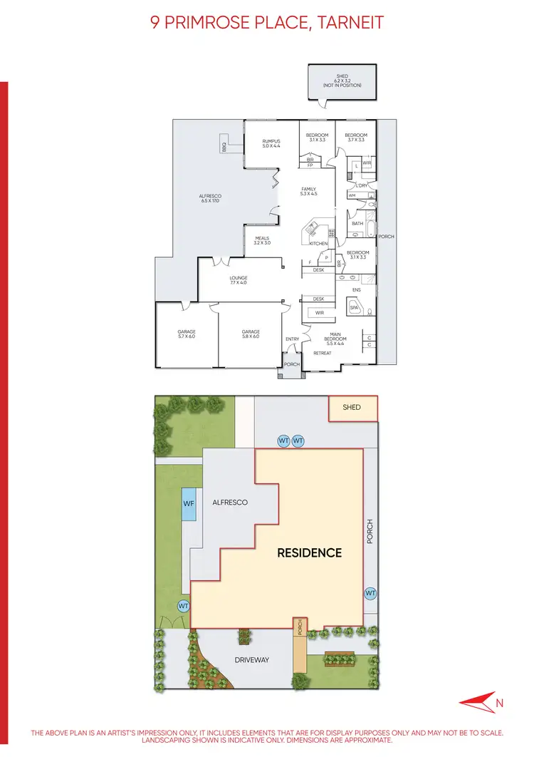 Floorplan of Homely house listing, 9 Primrose Place, Tarneit VIC 3029