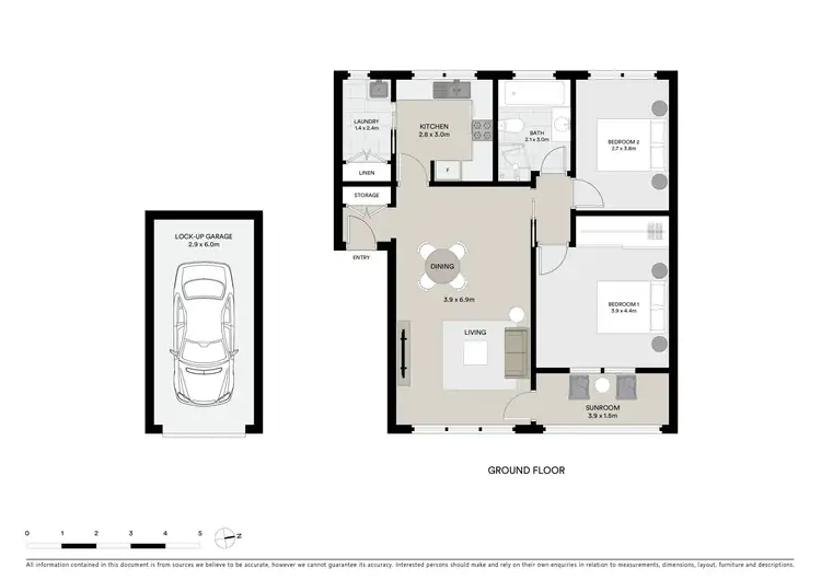 Floorplan of Homely unit listing, 4/34 Banks Street, Monterey NSW 2217