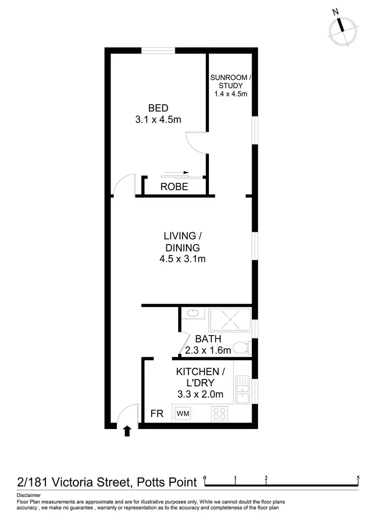 Floorplan of Homely unit listing, 2/181 Victoria Street, Potts Point NSW 2011