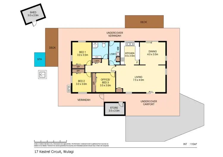Floorplan of Homely house listing, 17 Kestrel Circuit, Wulagi NT 812