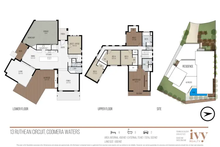 Floorplan of Homely house listing, 13 Ruthean Circuit, Coomera Waters QLD 4209