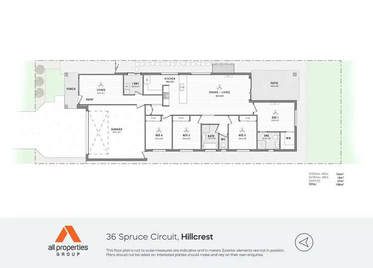 Floorplan of Homely house listing, 36 Spruce Circuit, Hillcrest QLD 4118