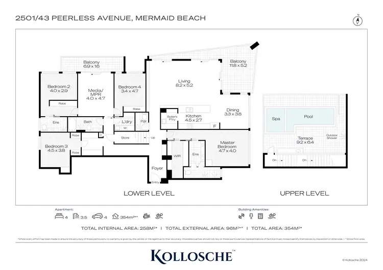 Floorplan of Homely apartment listing, 2501/43 Peerless Avenue, Mermaid Beach QLD 4218
