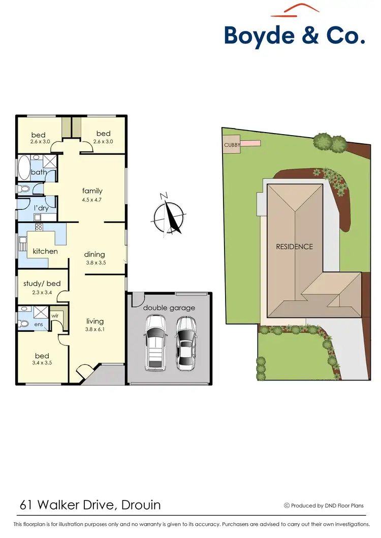 Floorplan of Homely house listing, 61 Walker Drive, Drouin VIC 3818