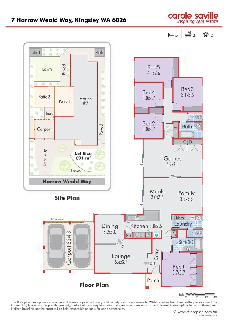 Floorplan of Homely house listing, 7 Harrow Weald Way, Kingsley WA 6026