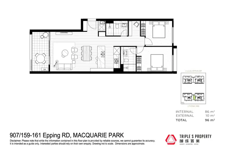 Floorplan of Homely apartment listing, 907/159-161 Epping Road, Macquarie Park NSW 2113