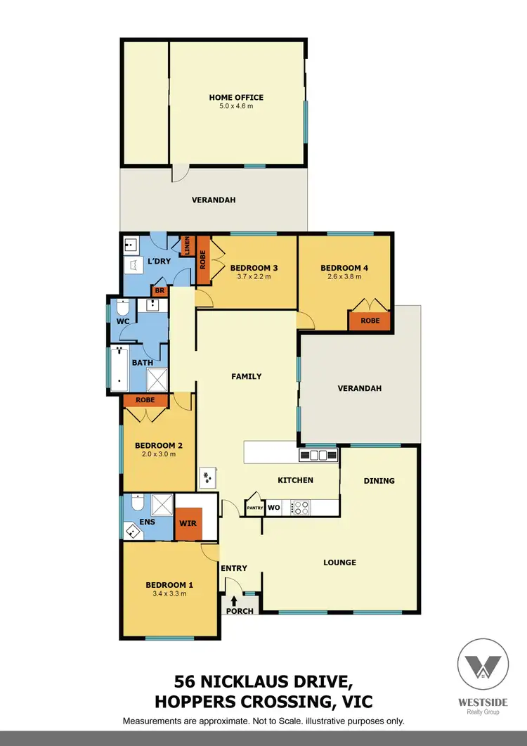 Floorplan of Homely house listing, 56 Nicklaus Drive, Hoppers Crossing VIC 3029