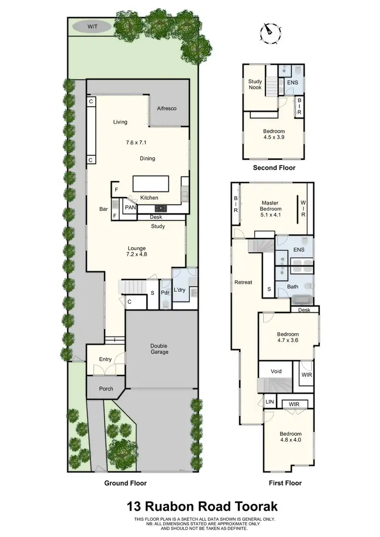 Floorplan of Homely house listing, 13 Ruabon Road, Toorak VIC 3142