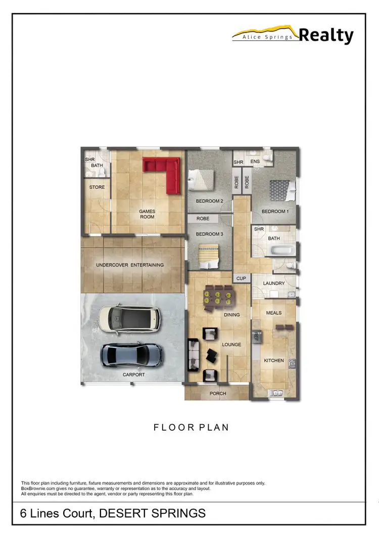 Floorplan of Homely house listing, 6 Lines Court, Desert Springs NT 870
