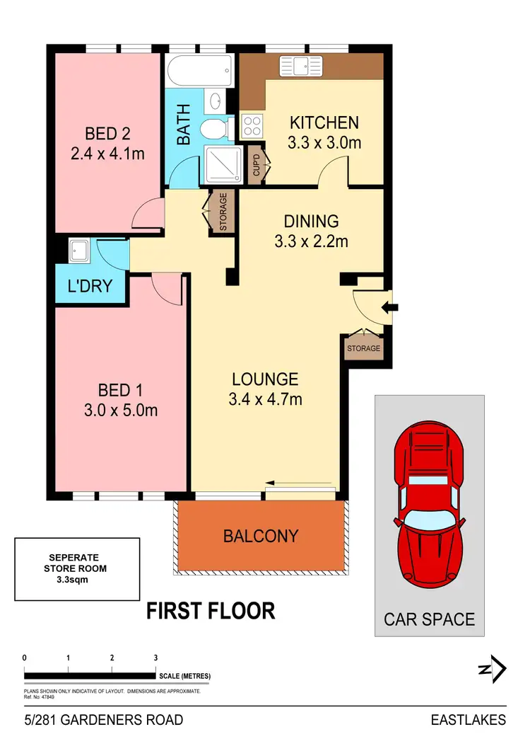 Floorplan of Homely apartment listing, 5/281 Gardeners Road, Eastlakes NSW 2018