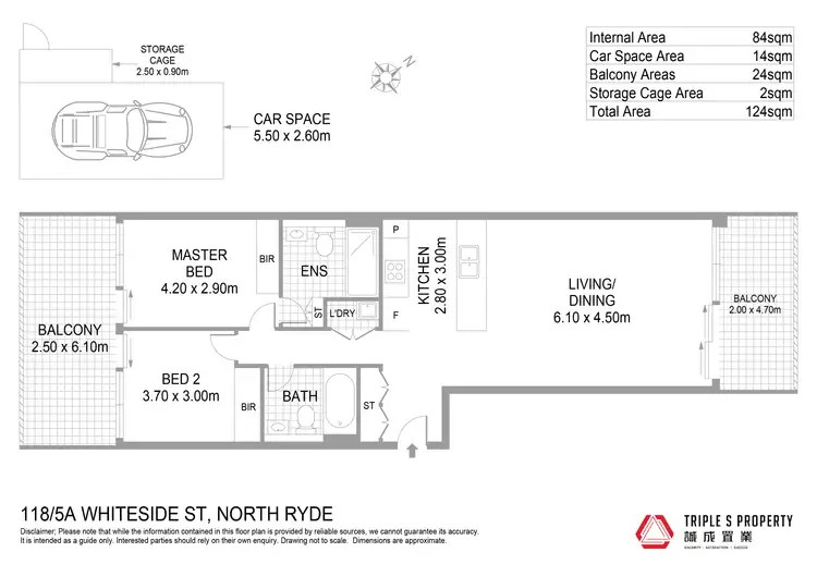 Floorplan of Homely apartment listing, 118A/5 Whiteside Street, North Ryde NSW 2113