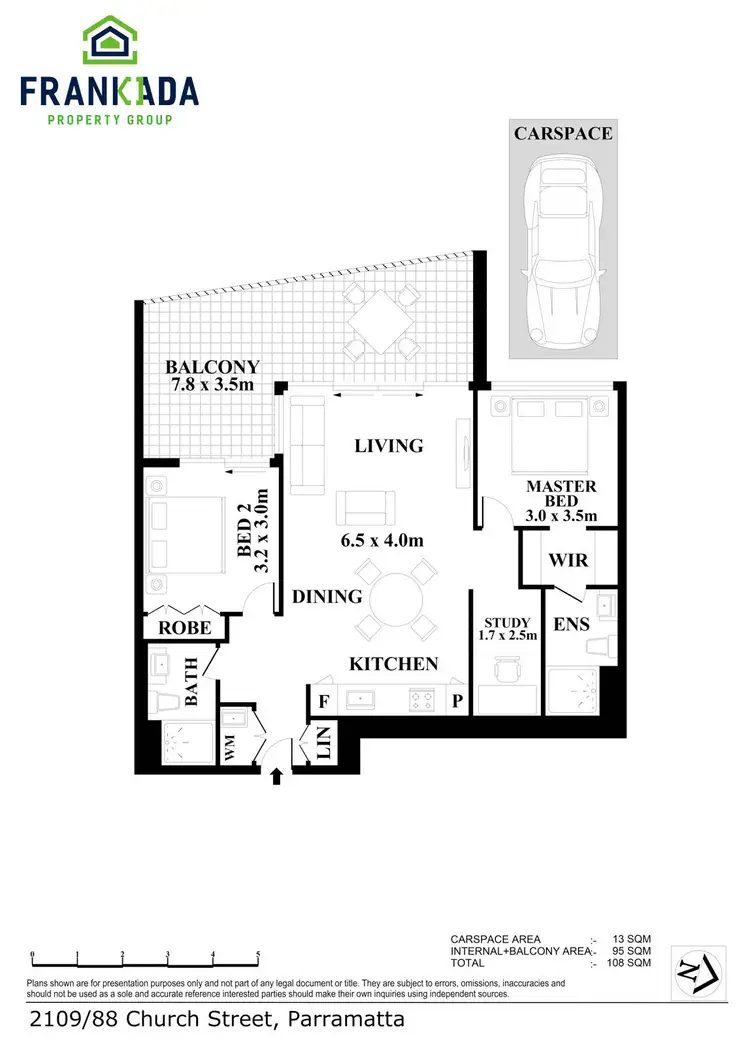 Floorplan of Homely apartment listing, 2109/88 Church Street, Parramatta NSW 2150