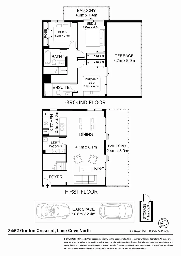 Floorplan of Homely apartment listing, 34/62-70 Gordon Crescent, Lane Cove NSW 2066