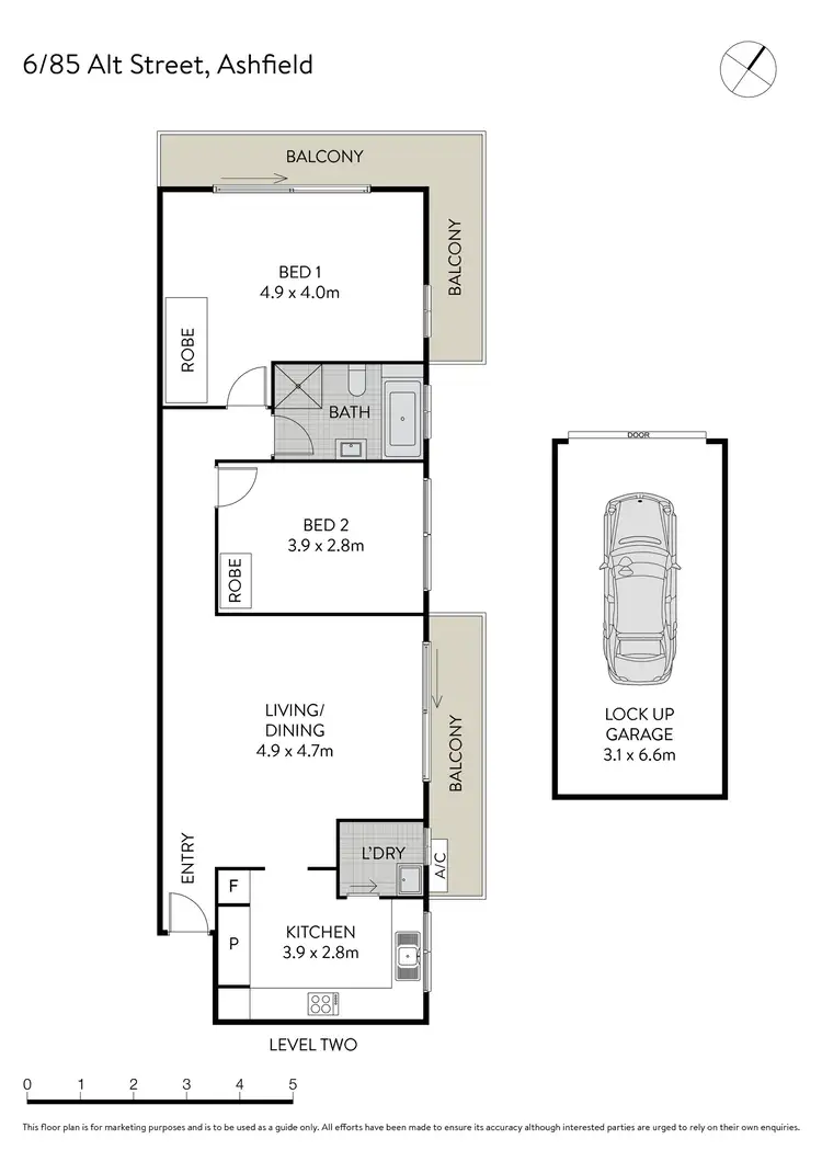 Floorplan of Homely apartment listing, 6/85 Alt Street, Ashfield NSW 2131
