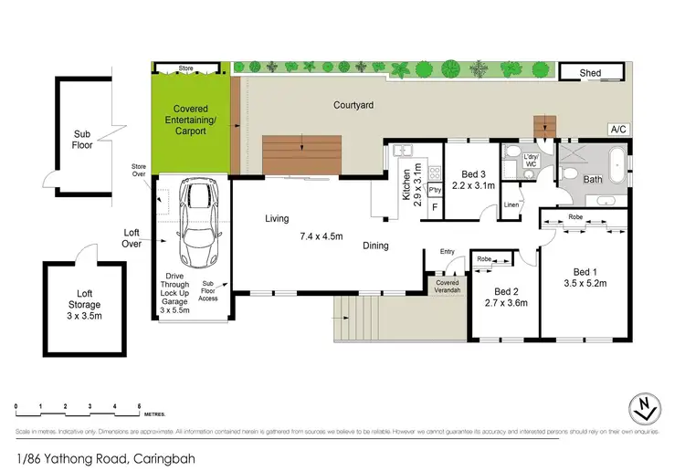 Floorplan of Homely villa listing, 1/86 Yathong Road, Caringbah NSW 2229