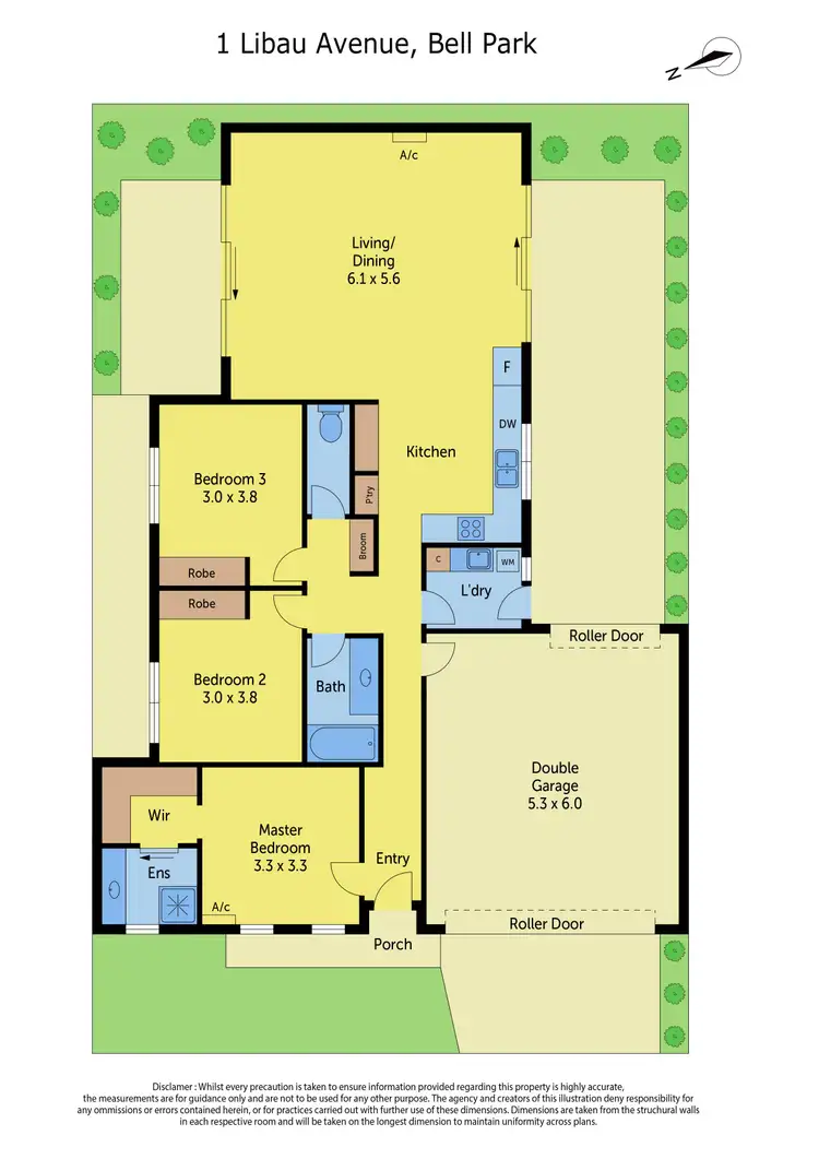 Floorplan of Homely townhouse listing, 1 Libau Avenue, Bell Park VIC 3215