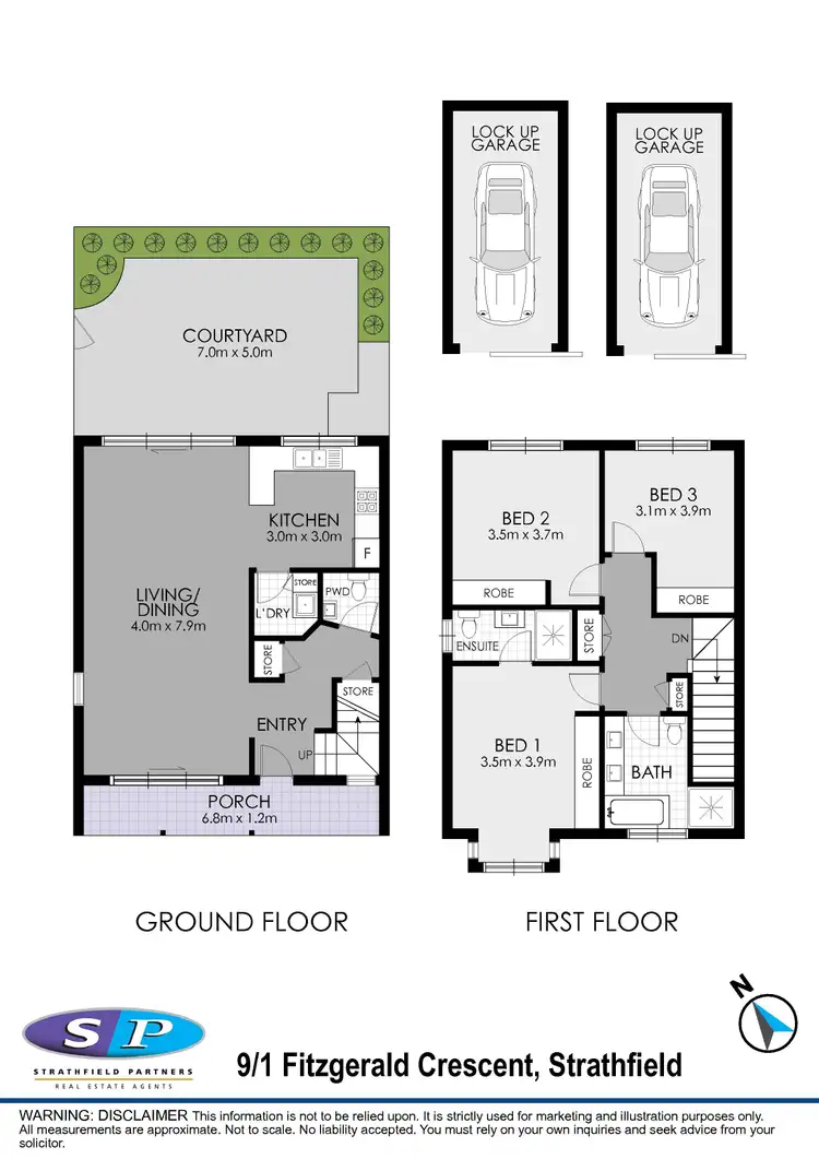 Floorplan of Homely townhouse listing, 9/1 Fitzgerald Crescent, Strathfield NSW 2135
