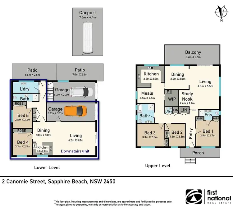 Floorplan of Homely house listing, 2 Canomie Street, Sapphire Beach NSW 2450