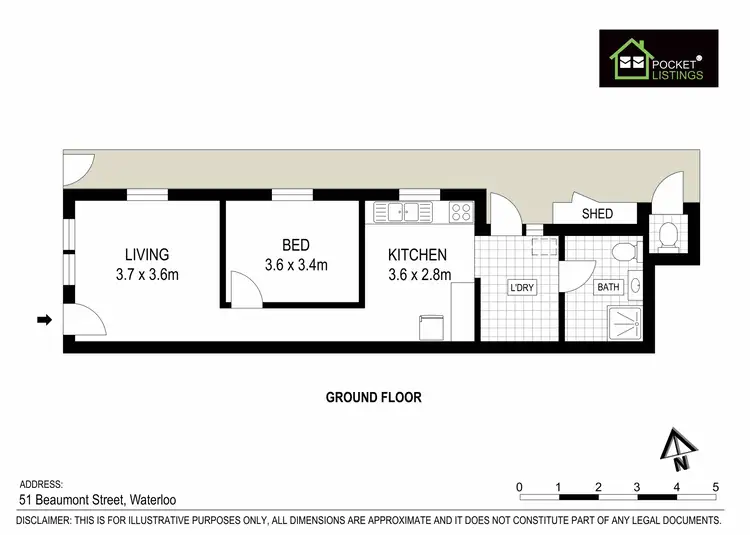 Floorplan of Homely house listing, 51 Beaumont Street, Waterloo NSW 2017