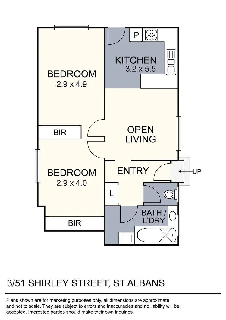 Floorplan of Homely unit listing, 3/51 Shirley Street, St Albans VIC 3021