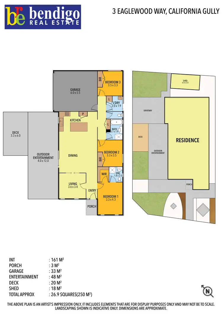 Floorplan of Homely house listing, 3 Eaglewood Way, California Gully VIC 3556