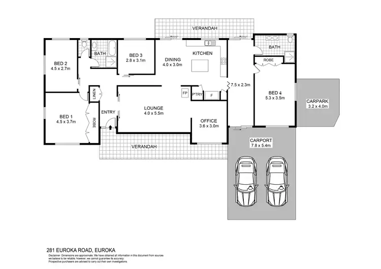 Floorplan of Homely rural property listing, 281 Euroka Road, Euroka NSW 2440