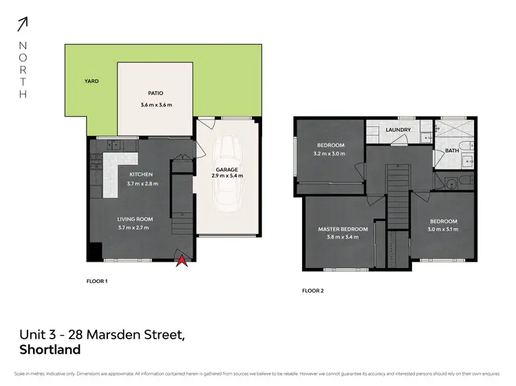 Floorplan of Homely townhouse listing, 3/28 Marsden Street, Shortland NSW 2307