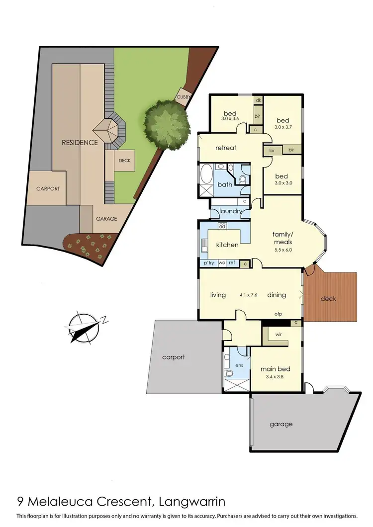 Floorplan of Homely house listing, 9 Melaleuca Crescent, Langwarrin VIC 3910