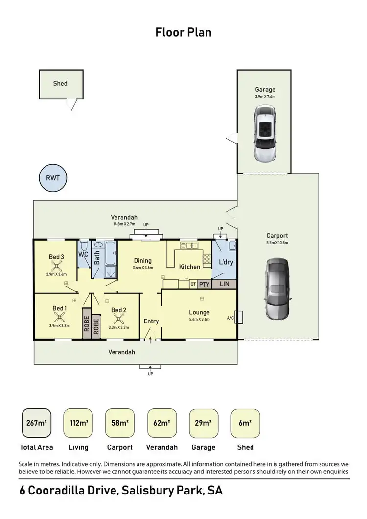 Floorplan of Homely house listing, 6 Cooradilla Drive, Salisbury Park SA 5109