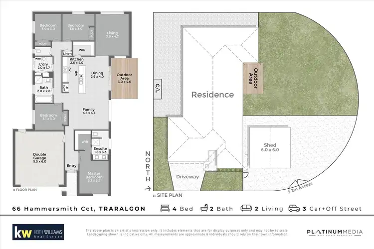 Floorplan of Homely house listing, 66 Hammersmith Circuit, Traralgon VIC 3844