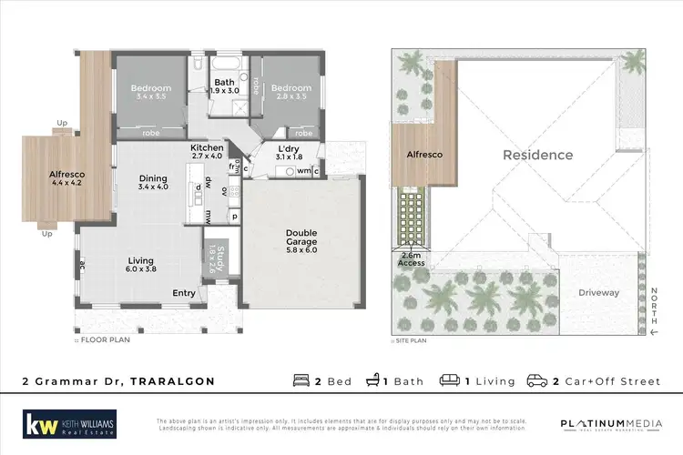 Floorplan of Homely house listing, 2 Grammar Drive, Traralgon VIC 3844