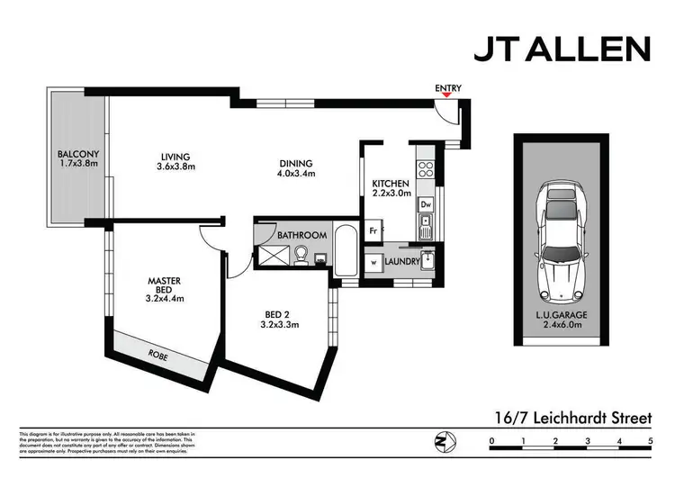 Floorplan of Homely apartment listing, 16/7 Leichhardt Street, Waverley NSW 2024