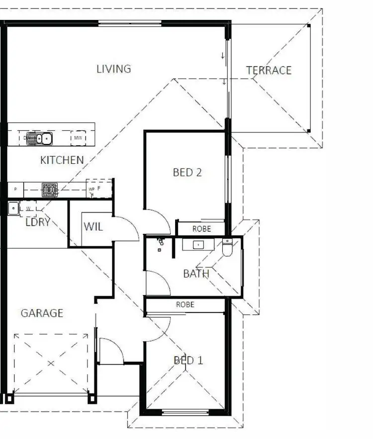 Floorplan of Homely townhouse listing, 2/175 Old Southern Road, South Nowra NSW 2541