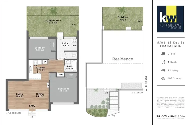 Floorplan of Homely unit listing, 5/66-68 Kay Street, Traralgon VIC 3844