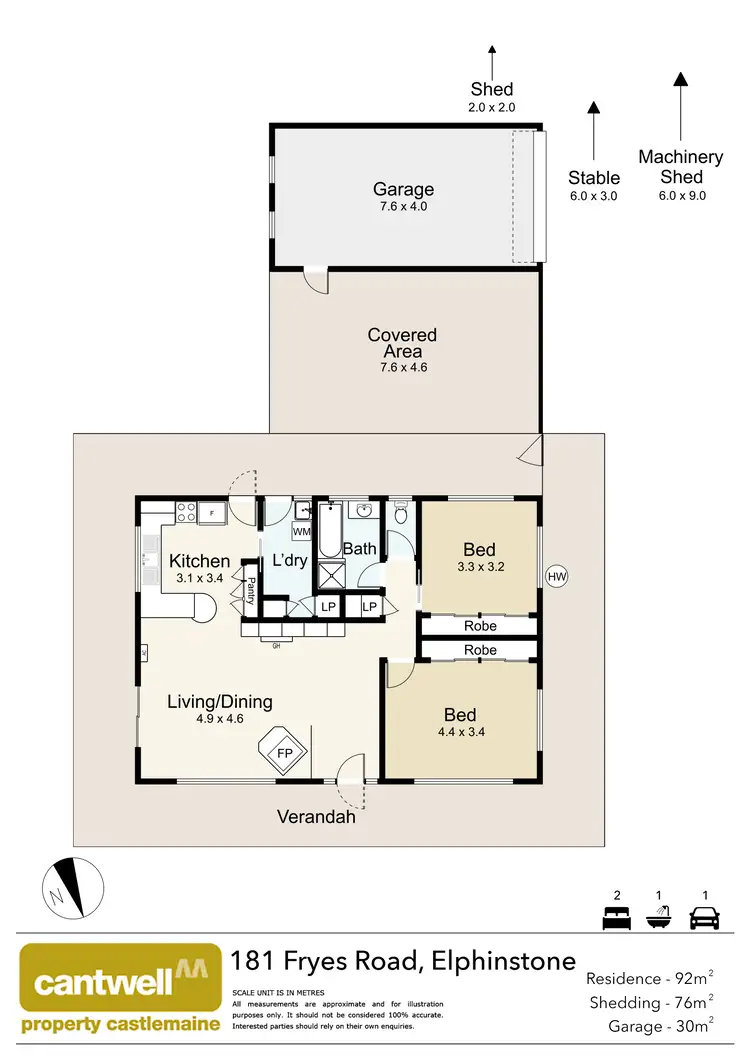 Floorplan of Homely house listing, 181 Fryes Road, Elphinstone VIC 3448