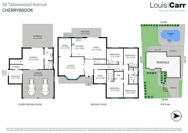 Floorplan of Homely house listing, 59 Tallowwood Avenue, Cherrybrook NSW 2126