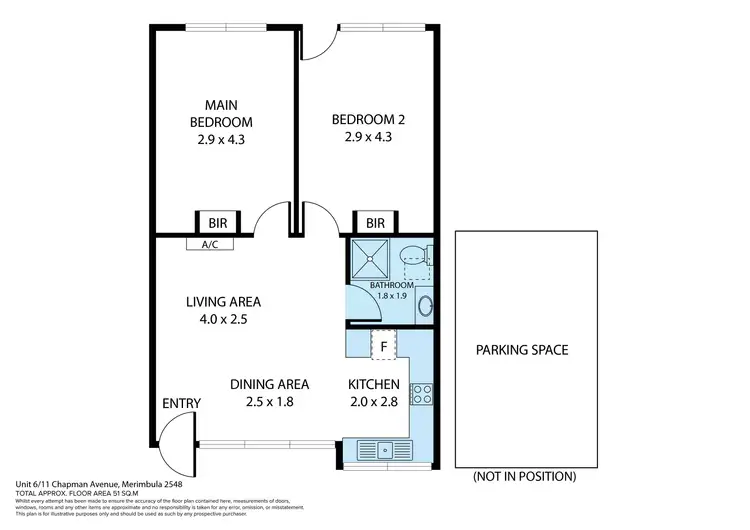 Floorplan of Homely unit listing, 6/11 Chapman Avenue, Merimbula NSW 2548