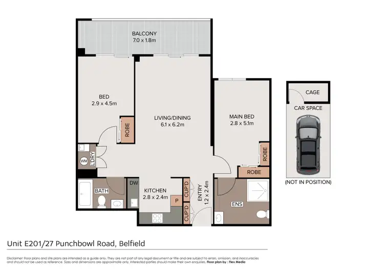 Floorplan of Homely unit listing, E201/27-35 Punchbowl Road, Belfield NSW 2191