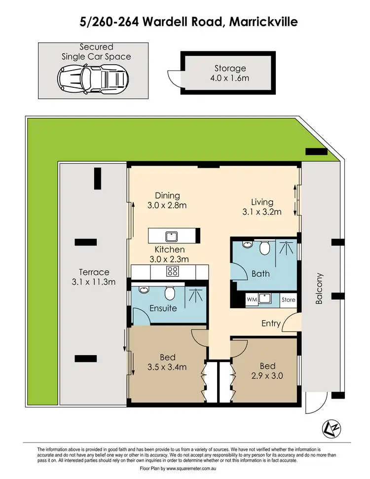 Floorplan of Homely apartment listing, 5/260-264 Wardell Road, Marrickville NSW 2204