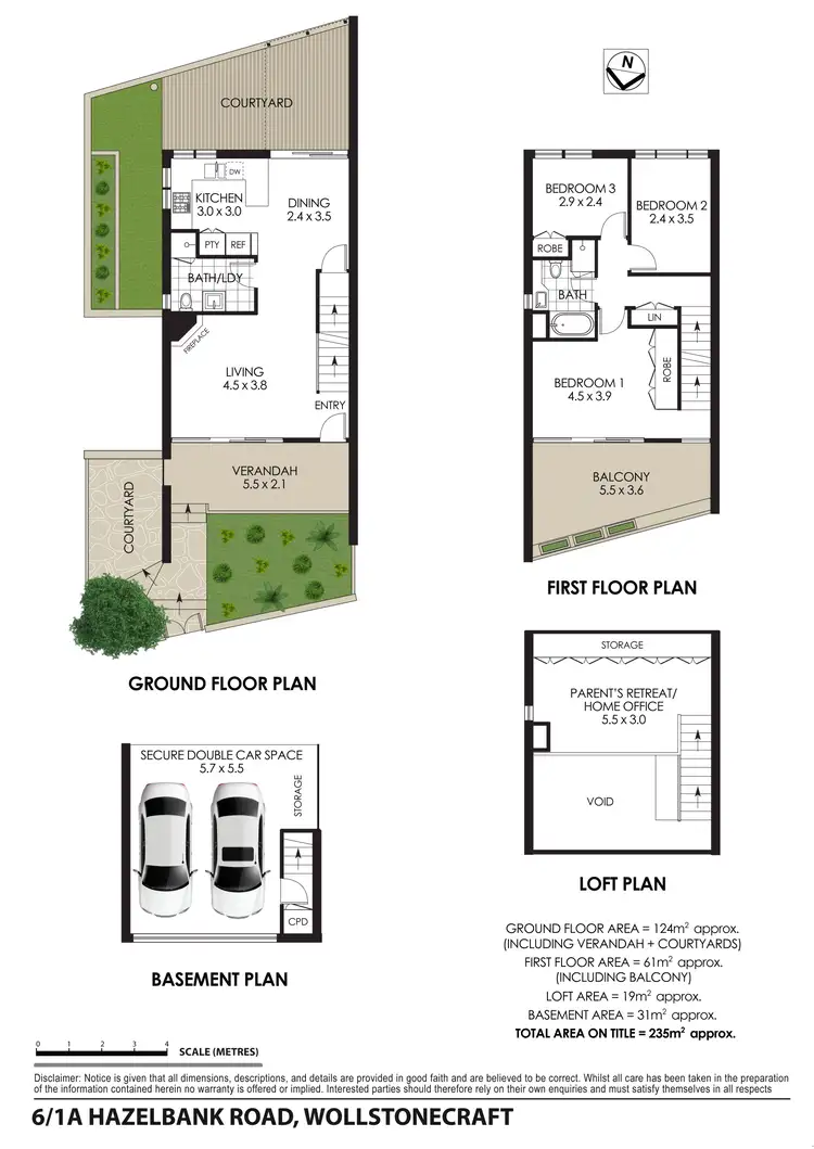 Floorplan of Homely townhouse listing, 6/1A Hazelbank Road, Wollstonecraft NSW 2065