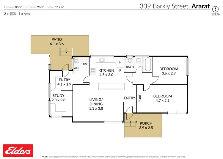 Floorplan of Homely house listing, 339 Barkly Street, Ararat VIC 3377