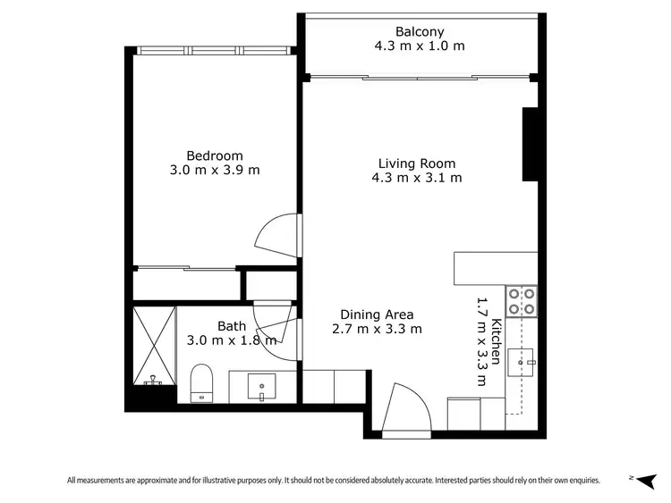 Floorplan of Homely apartment listing, 204/3-5 St Kilda Road, St Kilda VIC 3182