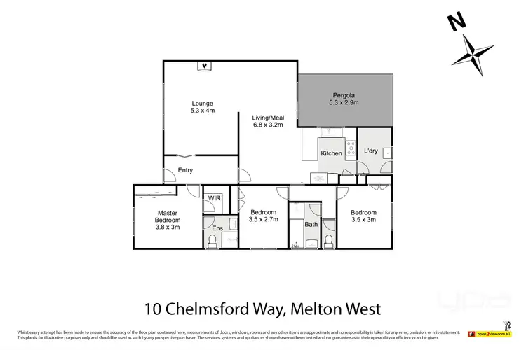 Floorplan of Homely house listing, 10 Chelmsford Way, Melton West VIC 3337