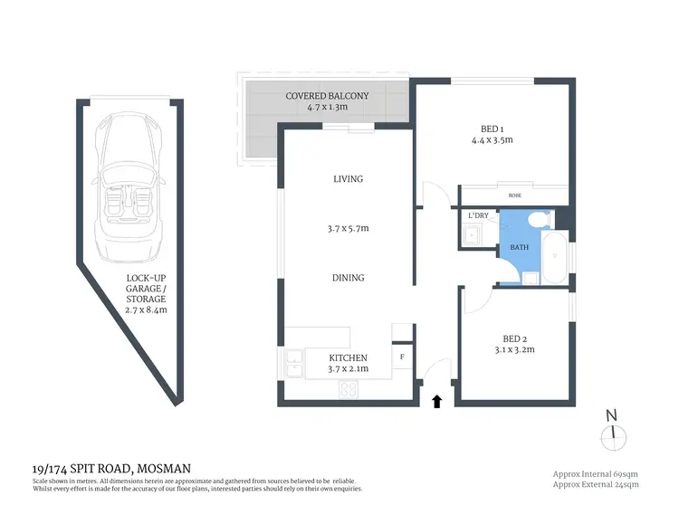 Floorplan of Homely apartment listing, 19/174 Spit Road, Mosman NSW 2088
