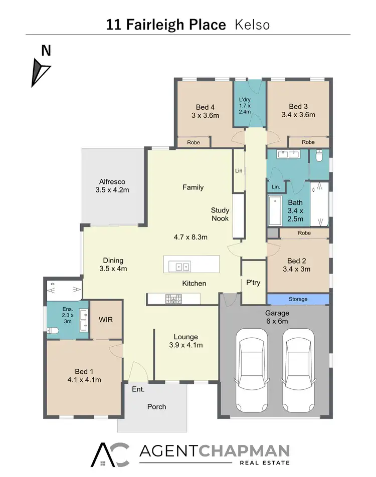 Floorplan of Homely house listing, 11 Fairleigh Place, Kelso NSW 2795