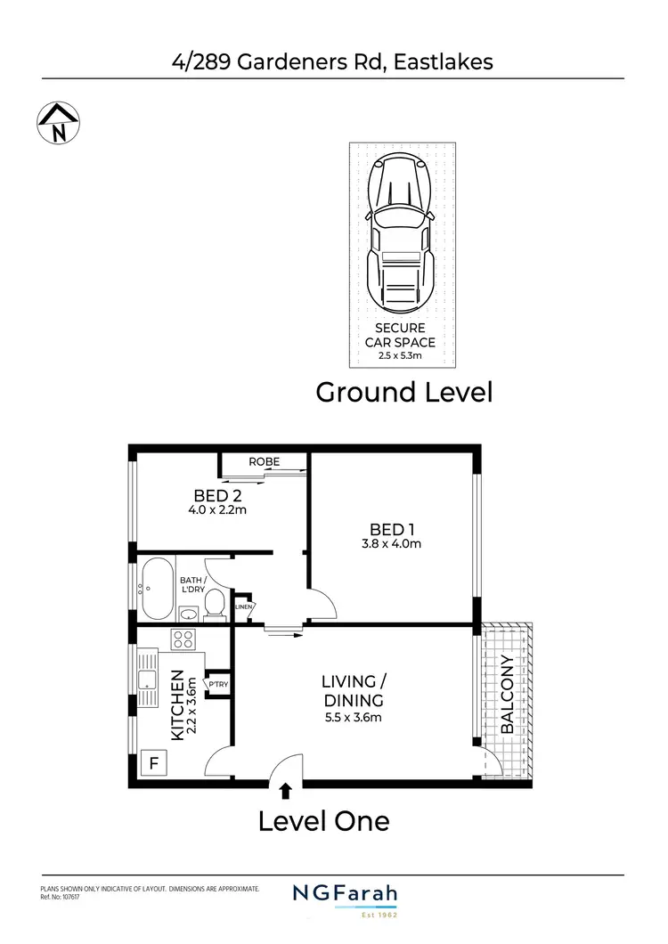 Floorplan of Homely apartment listing, 4/289 Gardeners Road, Eastlakes NSW 2018