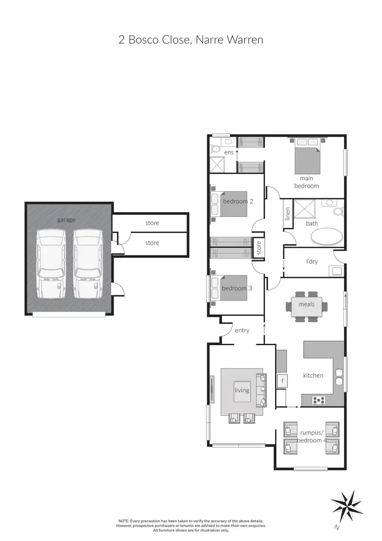 Floorplan of Homely house listing, 2 Bosco Close, Narre Warren VIC 3805
