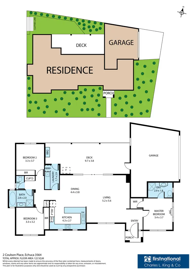 Floorplan of Homely house listing, 2 Coulson Place, Echuca VIC 3564