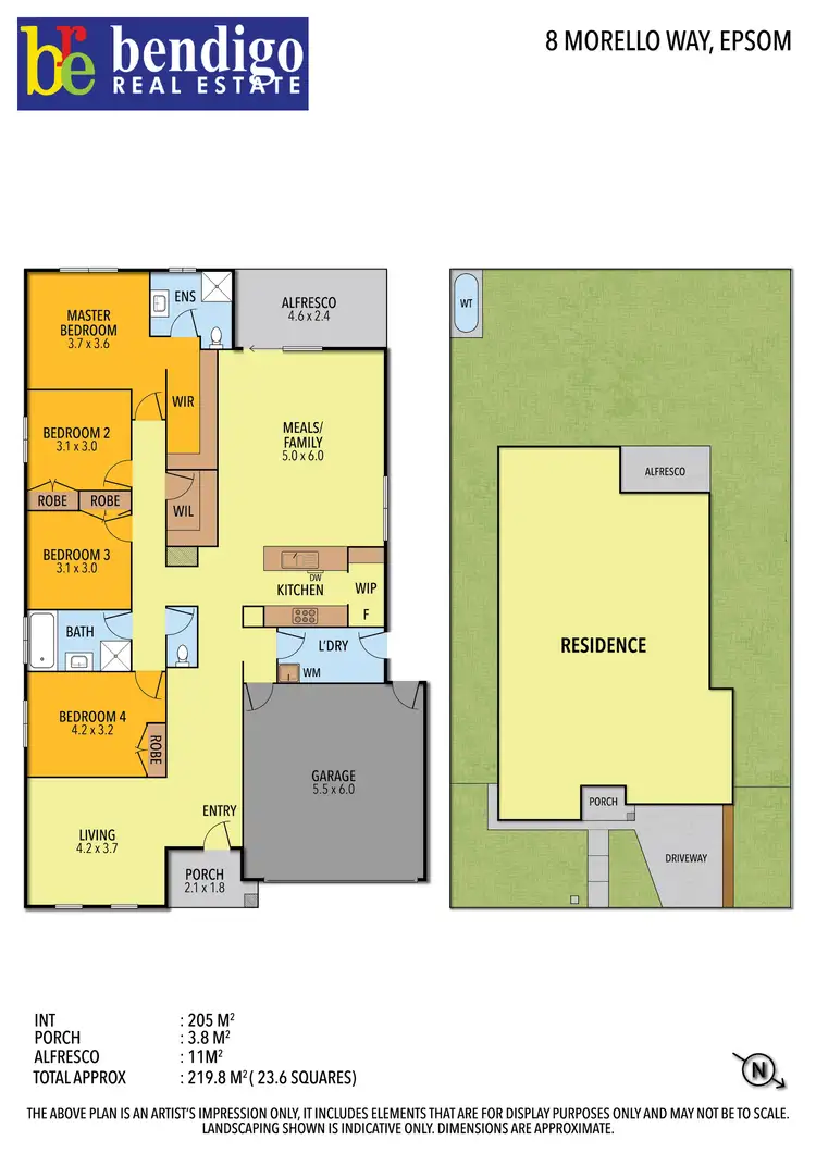 Floorplan of Homely house listing, 8 Morello Way, Epsom VIC 3551