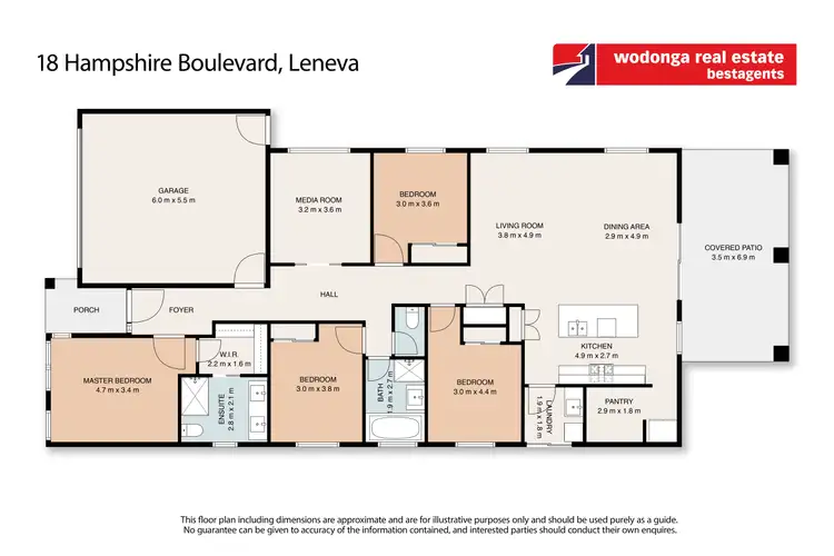 Floorplan of Homely house listing, 18 Hampshire Boulevard, Leneva VIC 3691